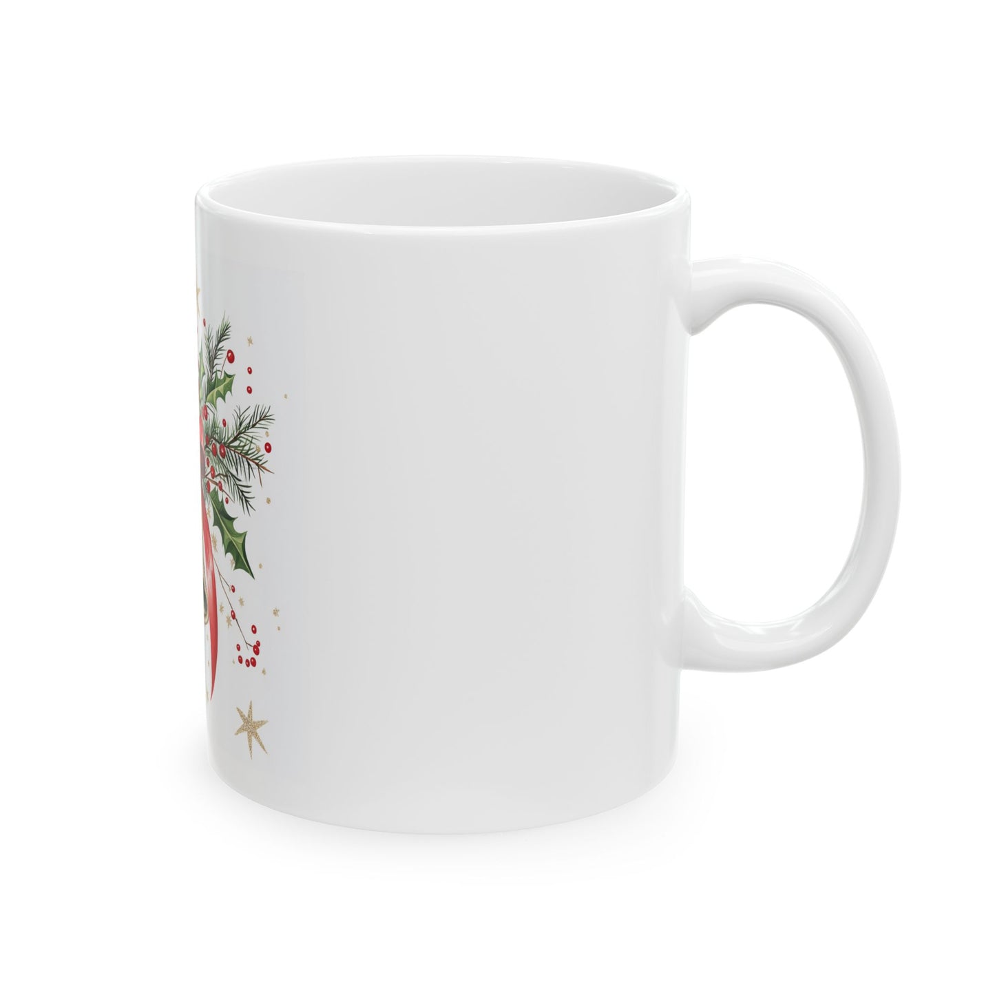 Festive Christmas Bell Ceramic Mug (11oz, 15oz)