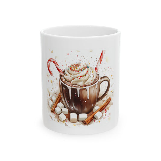 Cozy Hot Cocoa Watercolor Mug (11oz, 15oz)