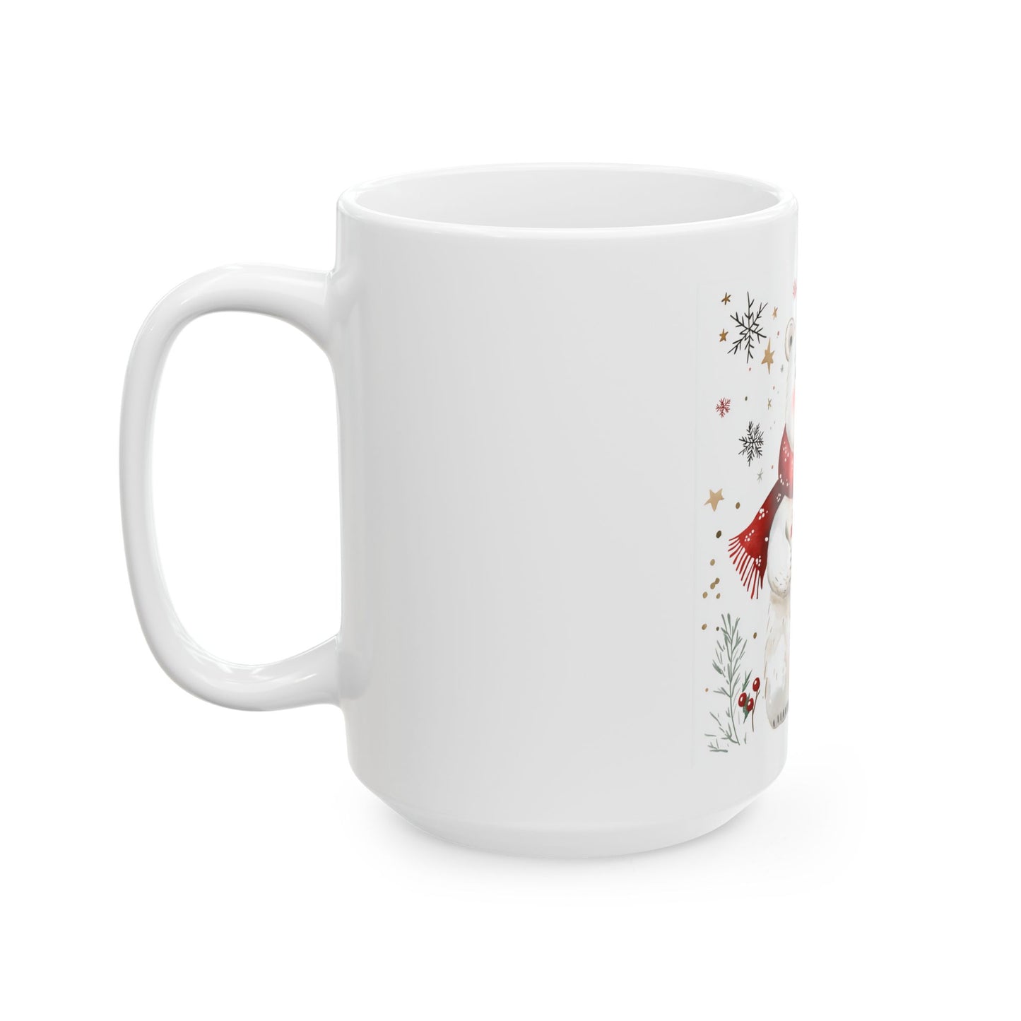 Adorable Polar Bear Christmas Mug (11oz, 15oz)