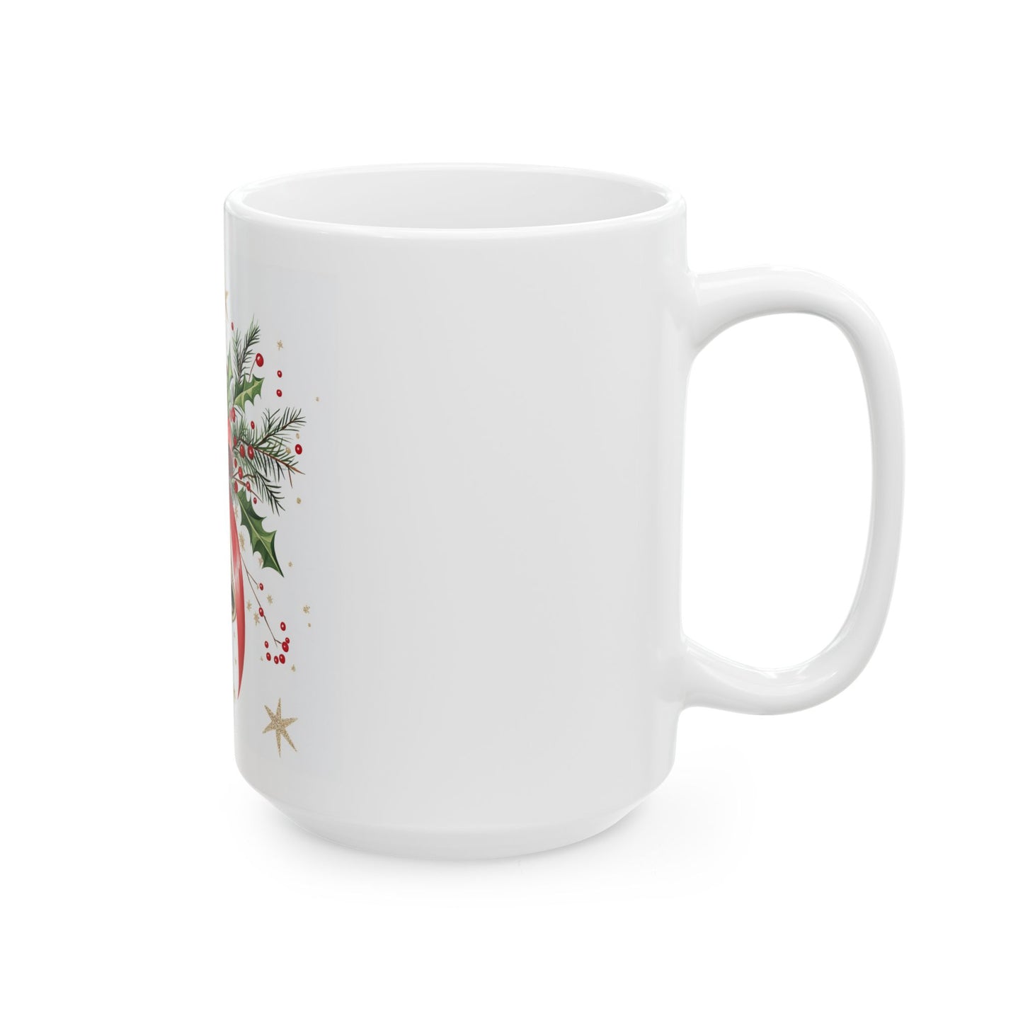 Festive Christmas Bell Ceramic Mug (11oz, 15oz)