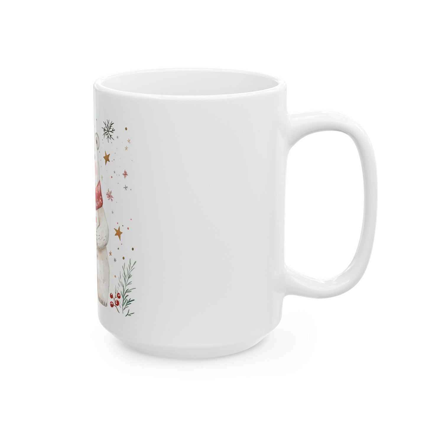 Adorable Polar Bear Christmas Mug (11oz, 15oz)