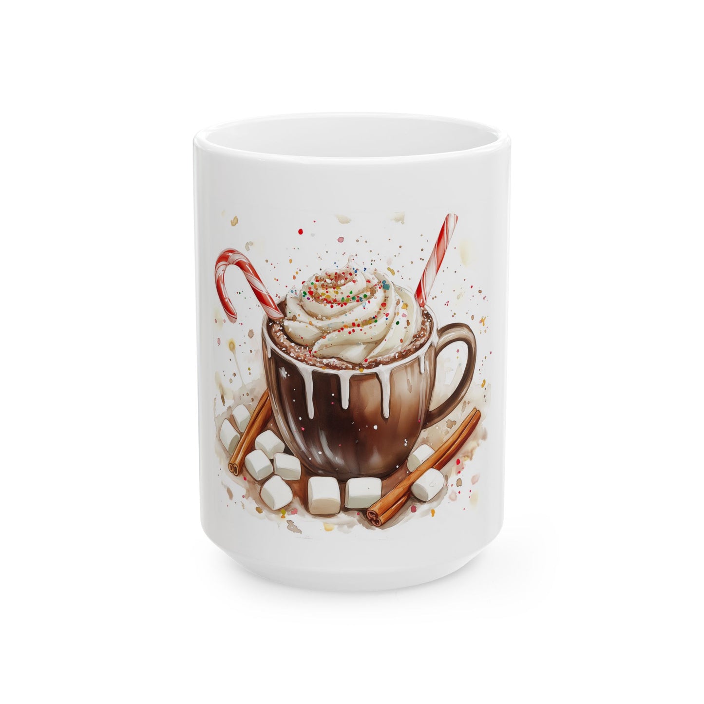 Cozy Hot Cocoa Watercolor Mug (11oz, 15oz)