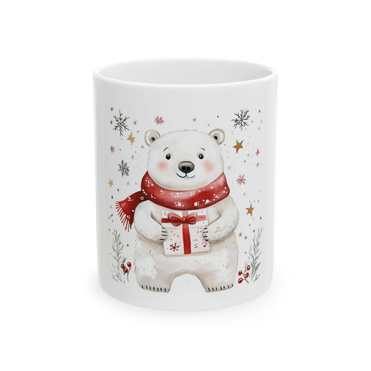 Adorable Polar Bear Christmas Mug (11oz, 15oz)